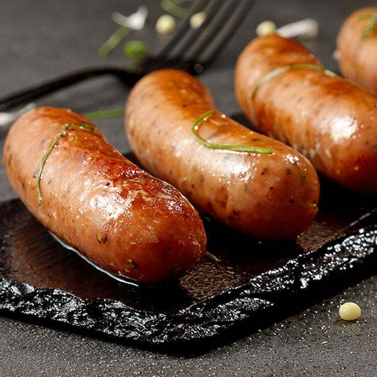 海霸王黑珍猪香肠原味黑椒火山石纯肉烤肠正宗台湾热狗流通版268g