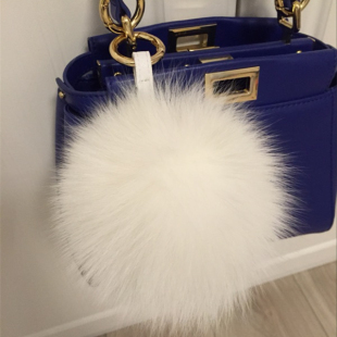 超大狐狸毛球挂件皮草包包挂饰大毛毛球手机车钥匙扣毛绒饰品女潮