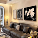 抽象艺术客厅装饰画组合沙发背景墙挂画中古法式高级2024新款壁画