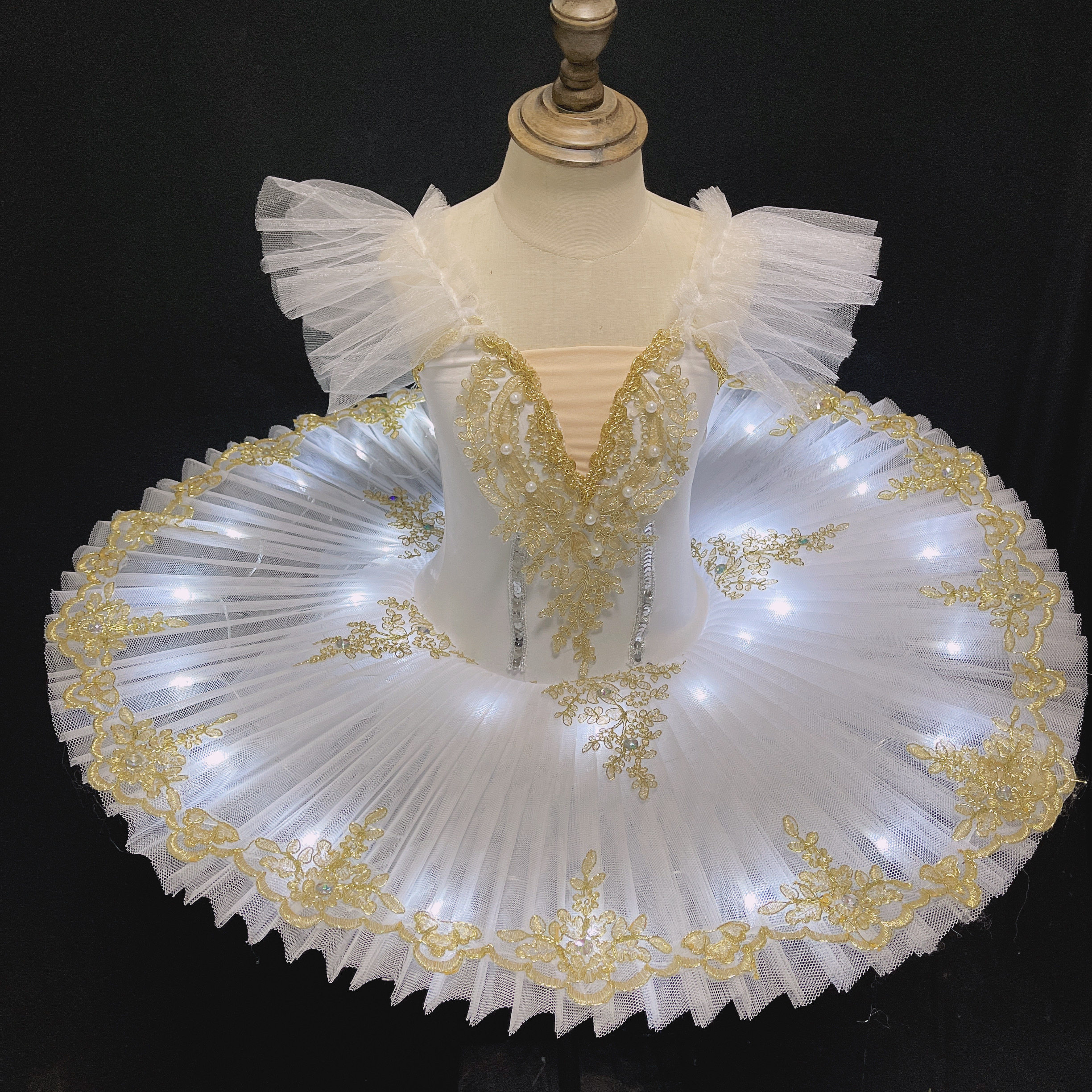 儿童芭蕾舞裙表演服专业小天鹅舞蹈服女童天蓝色tutu蓬蓬裙演出服