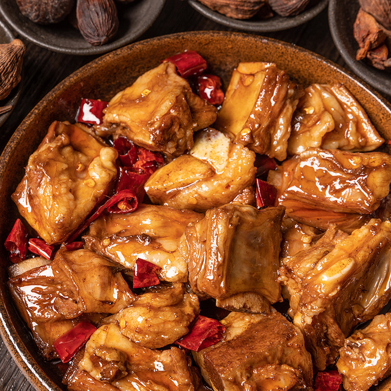 全店满3袋包邮!冷吃麻辣羊排即食卤羊肋排骨肉熟食真空零食150g