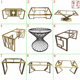 轻奢不锈钢桌腿桌脚支架定制大理石餐桌桌脚岩板支架茶几架子铁艺
