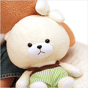 韩国代购进口条纹背带裤熊熊公仔毛绒玩具/蝴蝶结小熊玩偶/女礼物