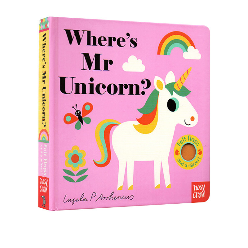 英文原版 亲亲小手翻翻书 Where's Mr Unicorn? 独角兽在哪里？纸板书 触摸书 翻翻书 趣味问答 幼儿感官发展 早教认知 Nosy Crow