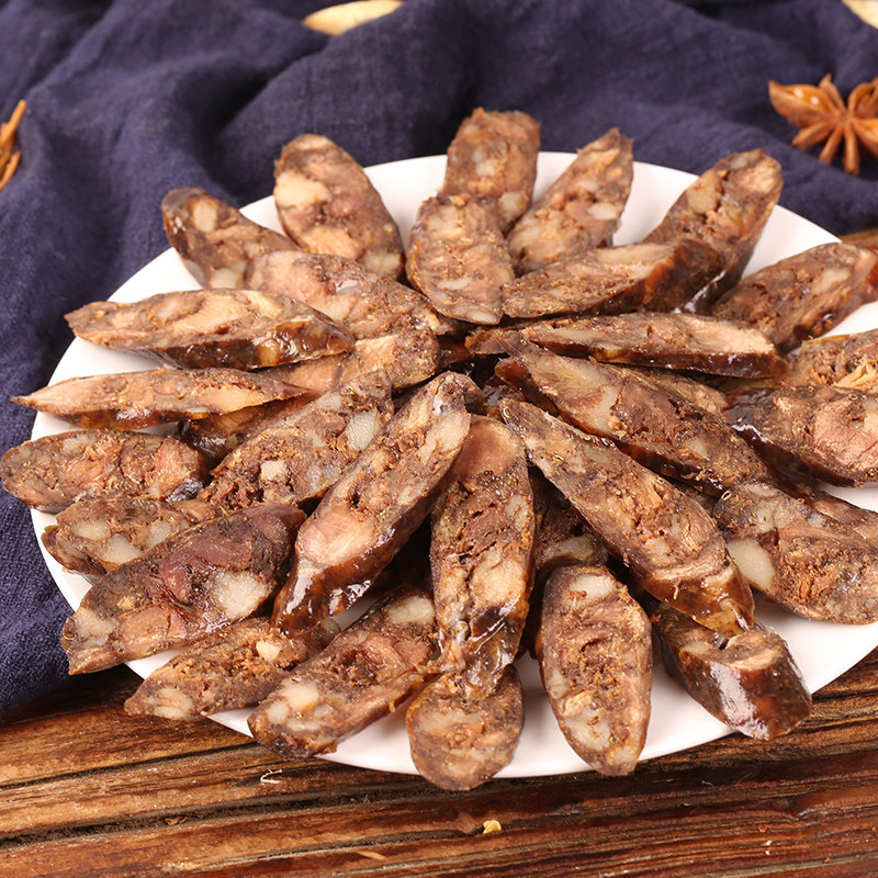 玉顺斋 山东特产莱芜香肠 口镇黑肠即食香肠猪肉肠风干肠200g