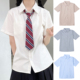 日本优家白衬衫短袖内搭女班服毕业高中学生jk制服上衣职业女衬衣