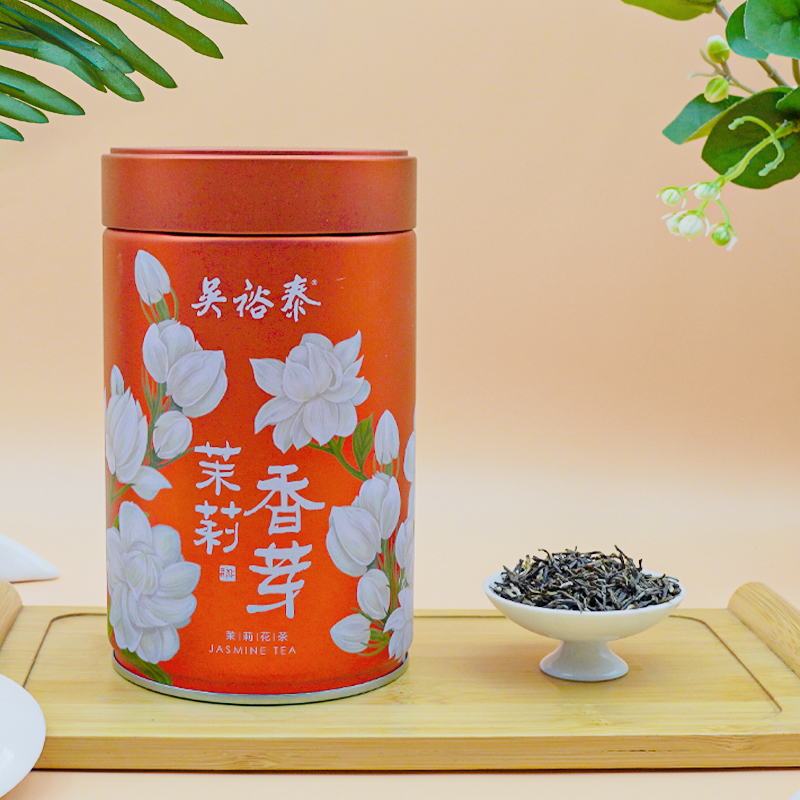 吴裕泰伏花七窨茉莉花茶浓香型花茶茉莉香芽量贩装160g老北京特产