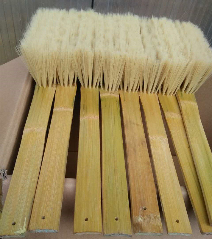 竹柄长毛软刷子防静电尼龙丝仿猪鬃工业纺织面粉清洁毛刷支持定制