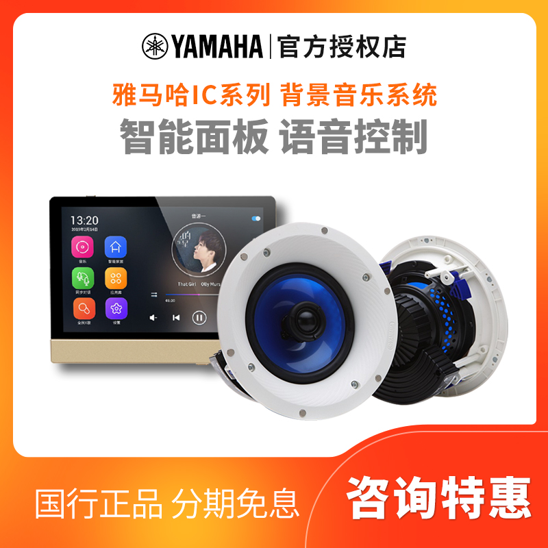 Yamaha/雅马哈 IC600背景音乐音响套装智能家居系统家用吸顶音箱