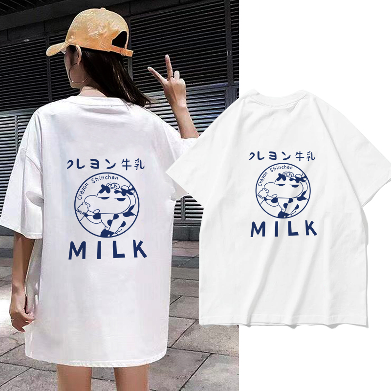 夏季纯棉蜡笔小新同款ins女士纯白色韩版宽松圆领t恤短袖打底衫|msdalam kategori Butik wanita / wanita, baju-T - dari Buy2taobao.com untuk memberikan perkhidmatan ejen Taobao profesional membeli