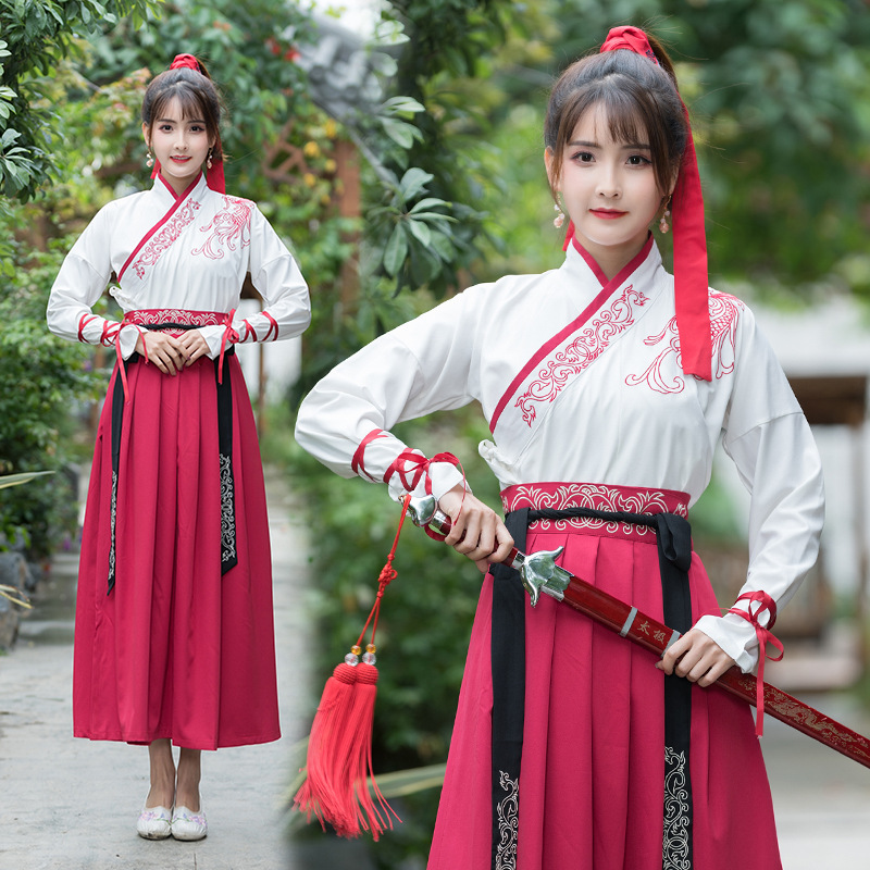 原創日常漢服改良交領齊腰襦裙男女武俠演出團服古裝服裝班服套裝在類目 模玩/動漫/周邊/cos/桌遊, 二次元古風服裝, 古風套裝中 - 來自Buy2taobao.com提供專業的淘寶代購服務