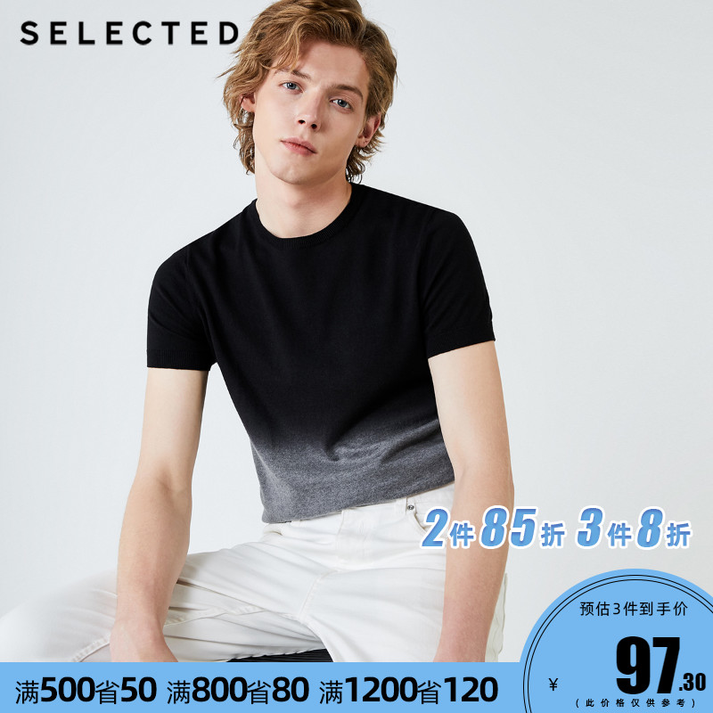 SELECTED思莱德春秋新款男士纯棉时尚渐变短袖针织衫S|419324524在类目 男装, 针织衫/毛衣中 - 来自Buy2taobao.com提供专业的淘宝代购服务