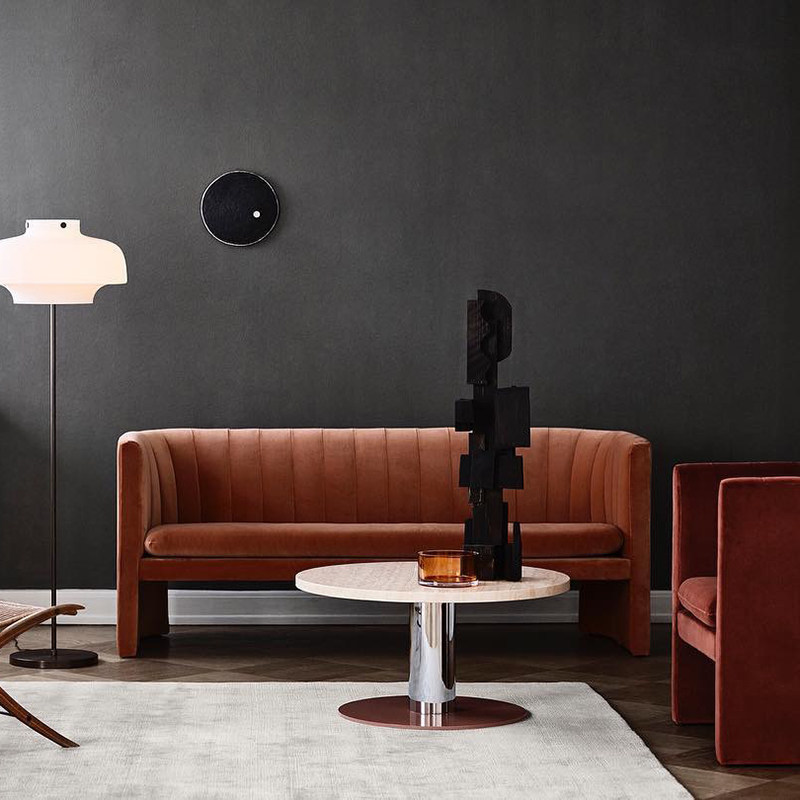 丹麦&tradition loafer复古沙发 天鹅绒 artdeco 北欧