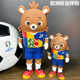 2024欧洲杯吉祥物摆件泰迪熊装饰大号公仔体彩店装饰布置宣传物料