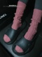 SS2L秋冬21aw日系粗针双针有机棉加厚运动中筒袜子男女潮袜堆堆袜