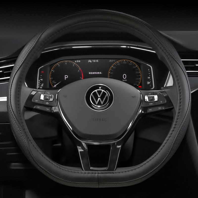 171819款年一汽大众新捷达汽车方向盘套真皮把套201720182019