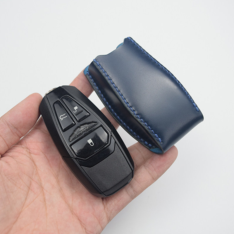 适用阿斯顿马丁db11汽车钥匙包新禧马臀皮全手工可定制印字加logo