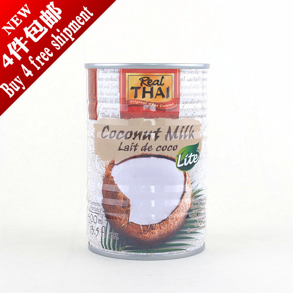 泰国进口 丽尔泰淡椰浆400ml real thai coconut milk lite