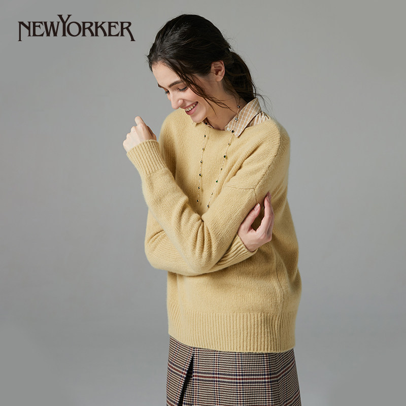 newyorker约克春秋款女休闲百搭时尚套头上衣725622毛