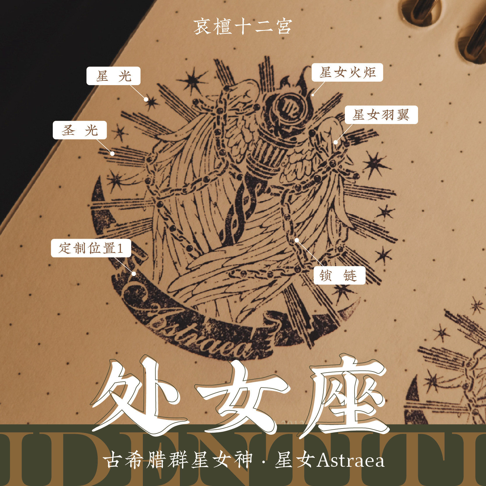「星女之翼」处女座希腊神话 正义与群星女神 哀檀火漆原创12星座