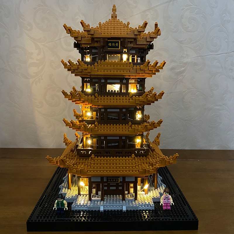 乐高积木黄鹤楼模型拼装成年大人高难度大型城堡中国风建筑男孩子