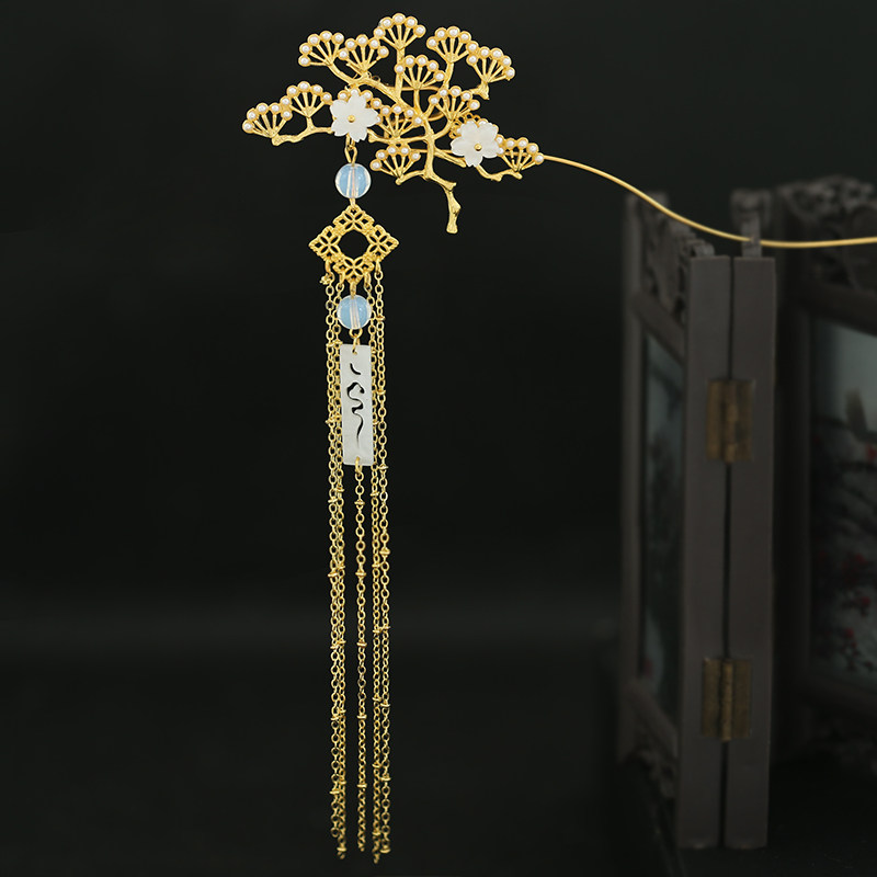 古代盘发发簪步摇簪子女古风发饰流苏发钗古装配饰汉服头饰超仙