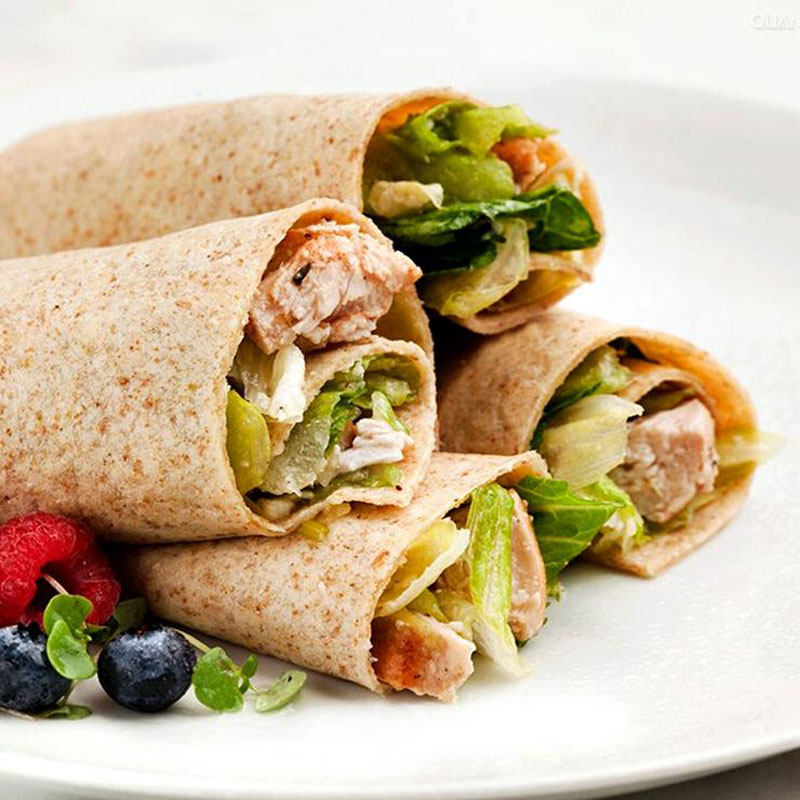 麦西恩10英寸全麦面饼薄饼774g12片老北京鸡肉卷早餐速食冷冻卷饼