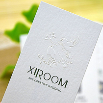 高档名片黑色商务个性创意定制烫金双面名片印刷高端凹凸拉丝凸击