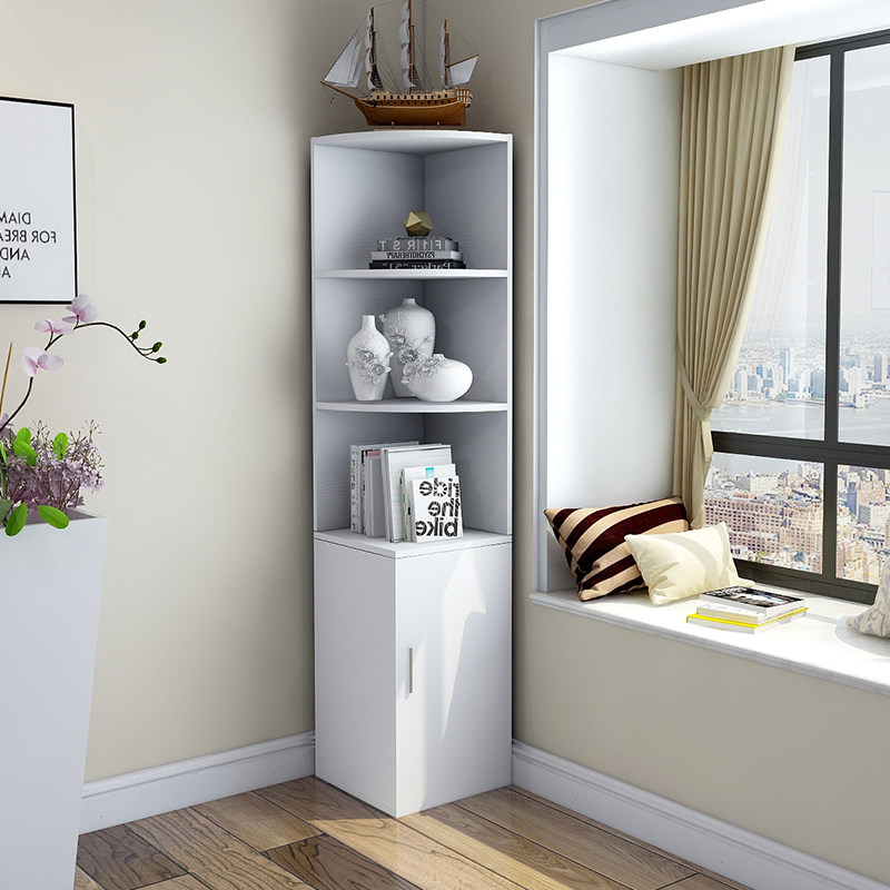 简约现代客厅卧室角柜墙角三角柜转角置物收纳储物柜角落书柜酒柜