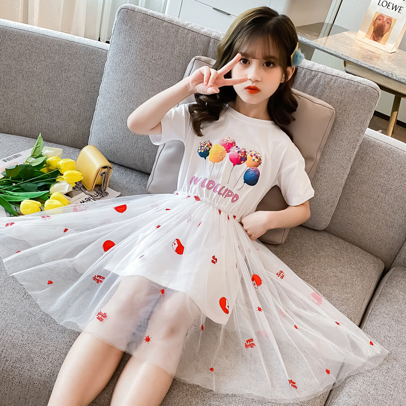 女童连衣裙夏装9岁小女孩夏款8网纱公主裙7夏季网红洋气儿童裙子6