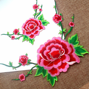 刺绣牡丹花片价格