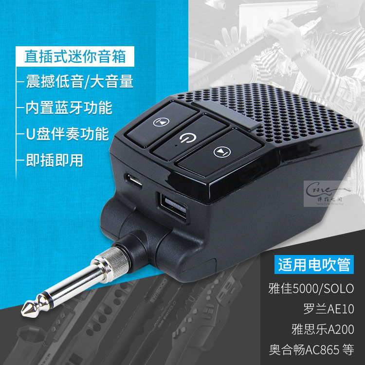 雅佳电吹管5000solo罗兰ae10适配直插式迷你音箱便携音响