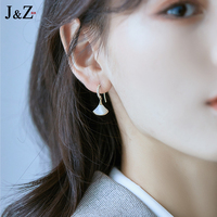 夏季高级感耳饰纯银扇形耳坠气质小众设计耳环女2022年新款潮耳钉