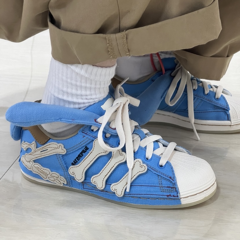 Adidas Superstar MS联名骨头logo贝壳头休闲板鞋IG9633