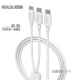 阿思络DX54 USB-C PD一拖二1.2M充电线 C to c /pd30w快充数据线