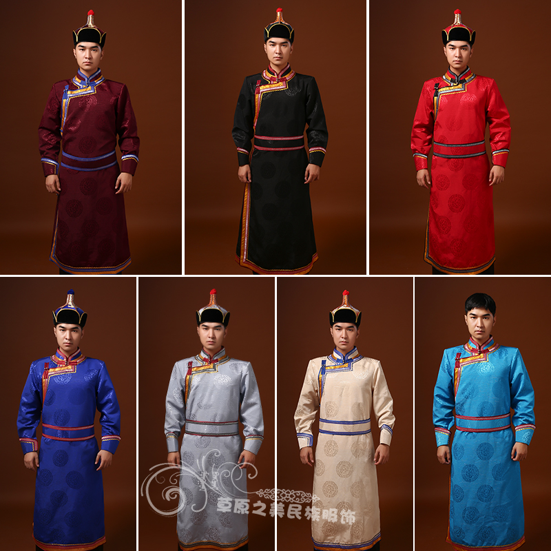 蒙古袍日常装生活装新款秋季长款蒙古舞蹈演出服蒙古族日常服新品