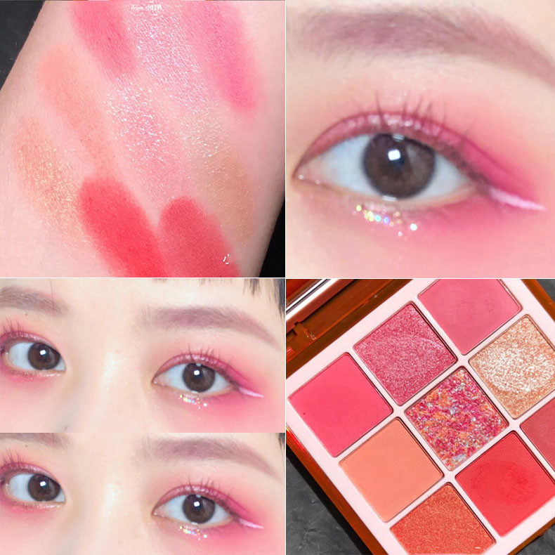 粉色系眼影亮片高光闪粉提亮晶晶桃红草莓粉红色儿童孕妇妈妈可用