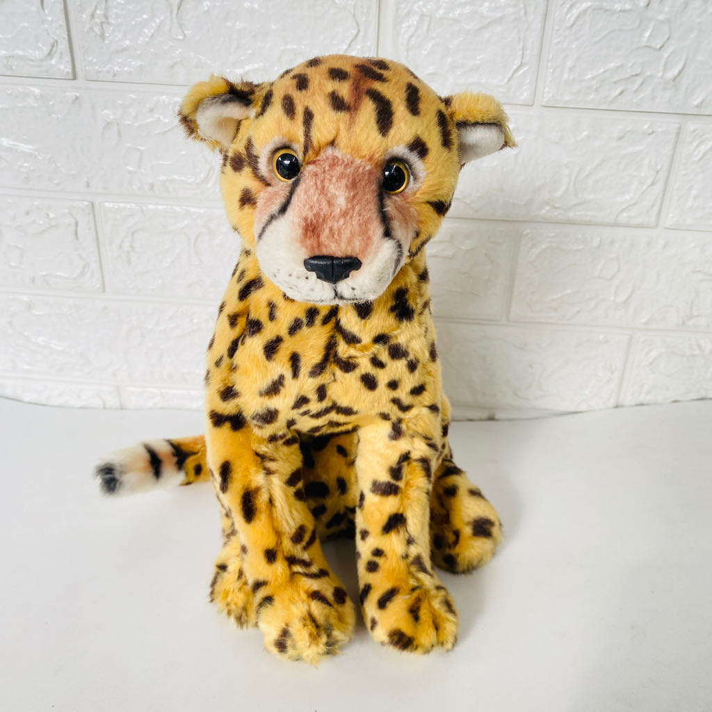 美国russ仿真美洲豹毛绒公仔 厚料豹子毛绒玩具 动物园同款豹玩偶