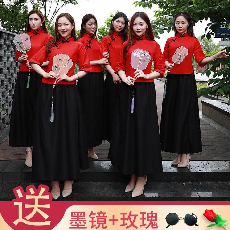 costume birthday full dress Pink Sister group Confidante Women's wear have more cash than can be accounted for Republic of China Bridesmaid Dresses Autumn and winter Chinese style Evening dressin the Women's clothing/Boutique , Wedding/Cheongsam/Formal dress , Formal dress/Evening category - from Buy2taobao.com to provide professional Taobao agent buy service