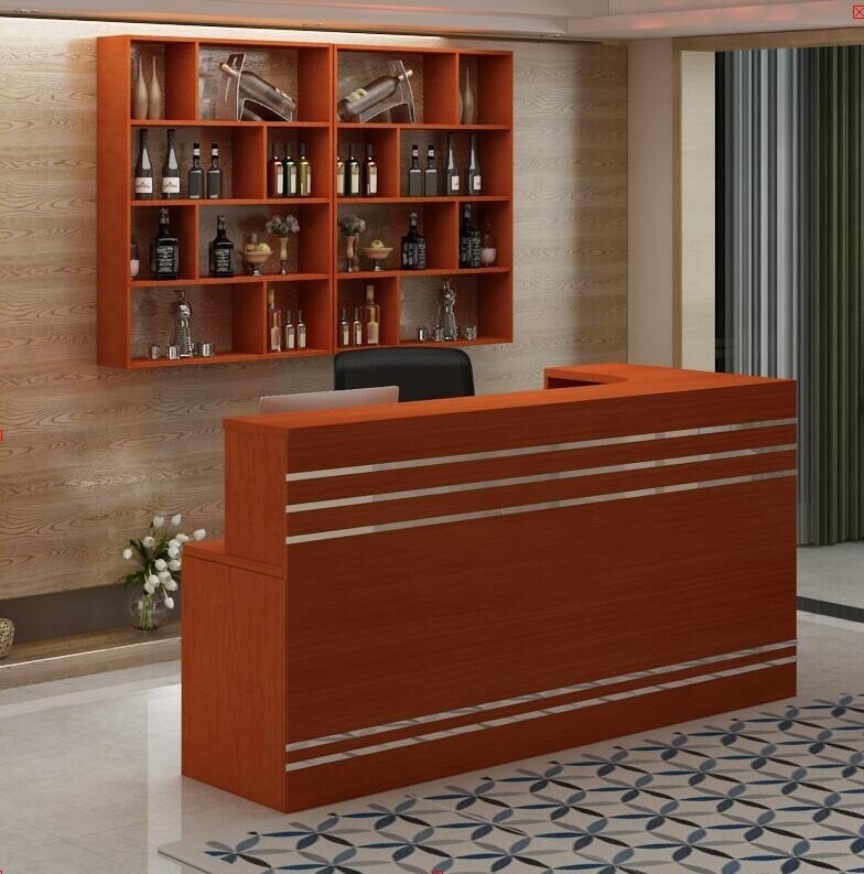 收银台柜台 简约现代转角收银台吧台酒柜壁挂烟酒柜组合吧台酒柜
