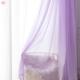 直播间跳舞专用网纱紫色纱帘魔术贴款自粘挂钩透光不透人窗帘纱布