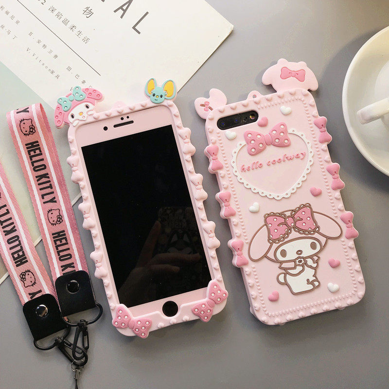 iPhone8plus女款硅胶手机壳苹果7P可爱软壳8X小仙女6S防摔保护套