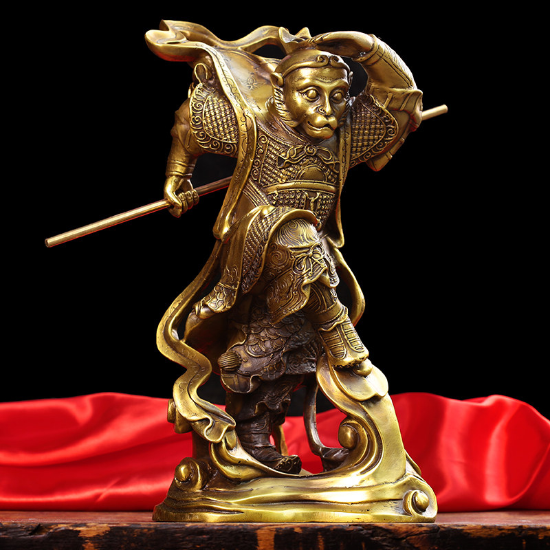 纯铜齐天大圣精工摆件孙悟空神像铜猴子佛像十二生肖猴斗战圣佛
