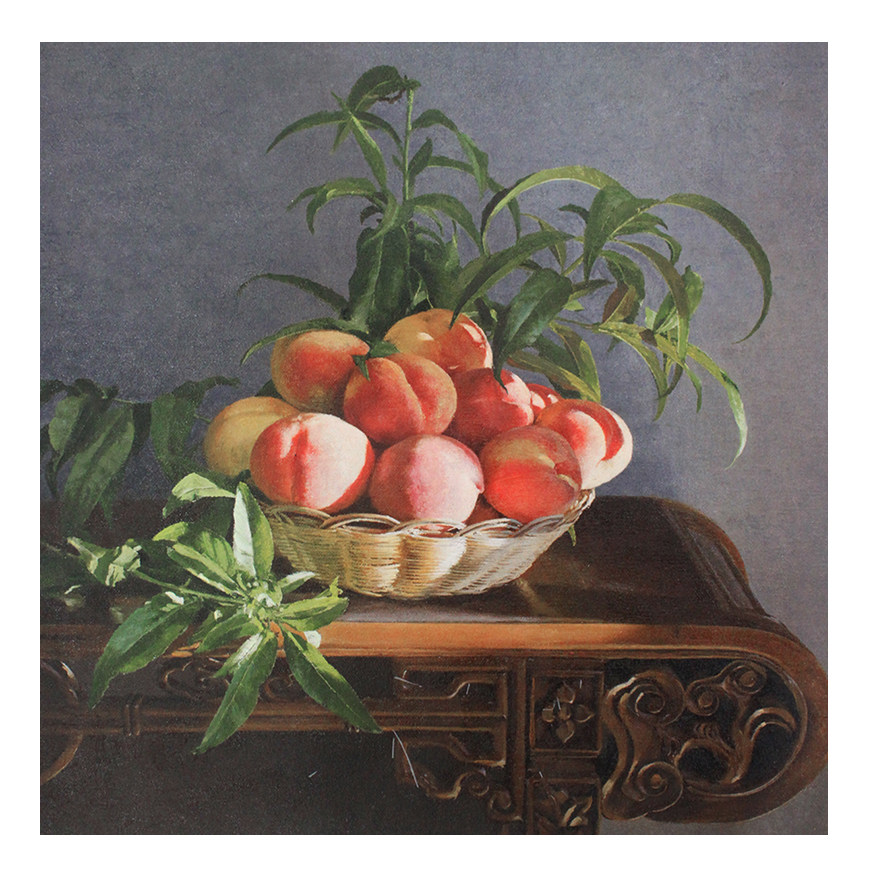 杨华祥《百寿福桃》超写实油画 美协会员