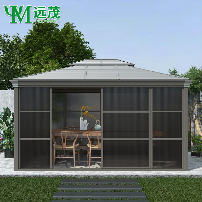 远茂阳光房凉亭户外庭院简易室外别墅组装民宿可移动铝合金小房子