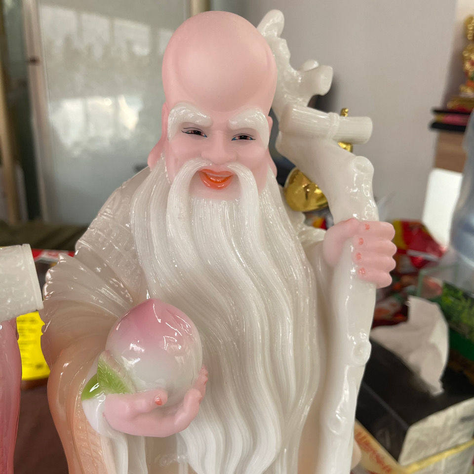 16寸寿星神像19寸客厅招财富贵长寿摆件老寿星南极仙翁树脂佛像