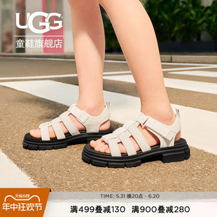 UGG童鞋夏季新款儿童凉鞋女童罗马沙滩鞋大童亲子鞋公主凉鞋女孩