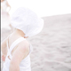 白色刺绣婴儿遮阳帽夏季薄款新生宝宝防晒可爱超萌渔夫帽女太阳帽