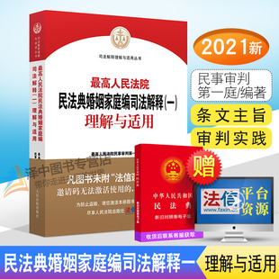 正版2023年适用 最高人民法院民法典婚姻家庭编司法解释（一）理解与适用 民事审判庭编著 婚姻法司法解释人民法院出版社