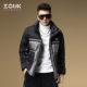 ZOUK男士羽绒服冬季2023新款高端保暖加厚外套潮牌撞色条纹织带潮
